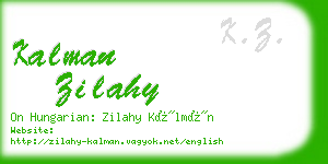 kalman zilahy business card